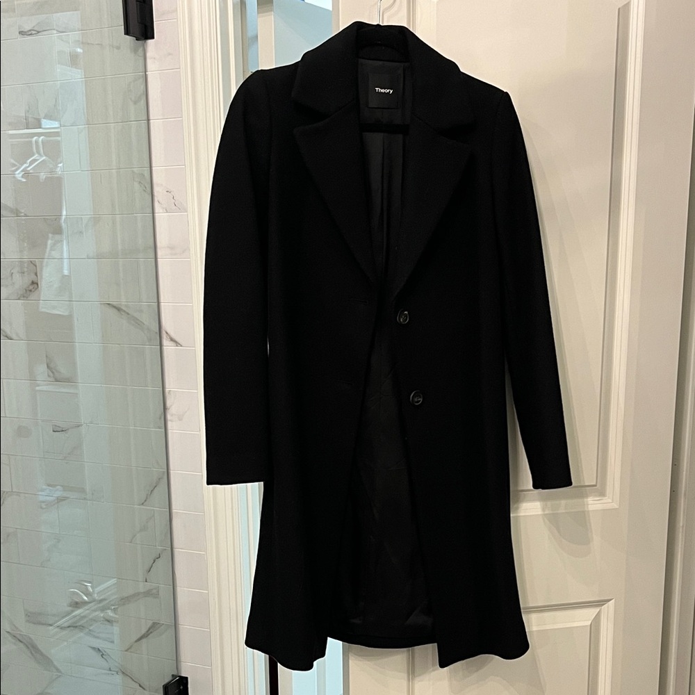 Theory Classic Black Overcoat